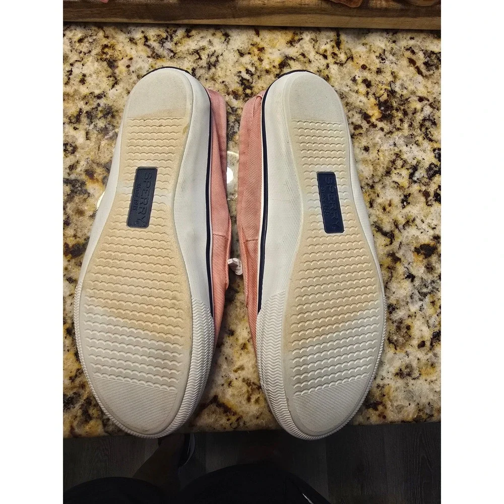 Sperry Top-Sider Crest Vibe Pink Canvas Boat‎ Shoes Womens 6 STS81177